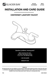 Glacier bay CENTERSET F5121033CP Installation And Care Manual