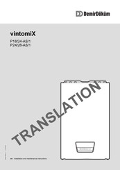 Demir Dokum vintomiX P24/28-AS/1 Installation And Maintenance Instructions Manual