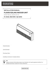 DURASTAR DRAF24F2A Installation Manual