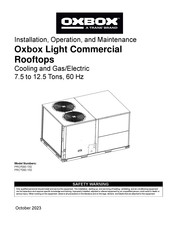 Trane OXBOX PRG4102A Installation, Operation And Maintenance Manual