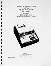 SCM 212A Manual