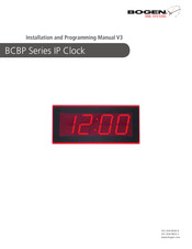 Bogen BCBP Series Installation And Programming Manual