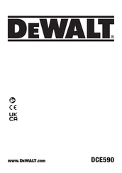 DeWalt DCE590 Original Instructions Manual