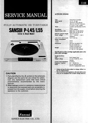 Sansui P-L45 Service Manual