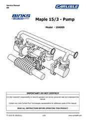 Carlisle Fluid Technologies BINKS Maple 15/3 Service Manual