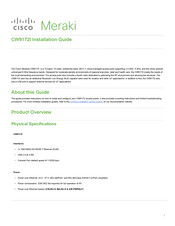 Cisco Meraki CW9172I Installation Manual