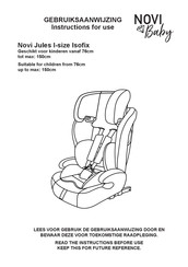 NOVI Baby ules I-size Isofix Instructions For Use Manual