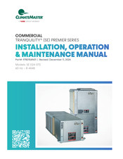 Nibe ClimateMaster Tranquility SE048 Installation, Operation & Maintenance Manual