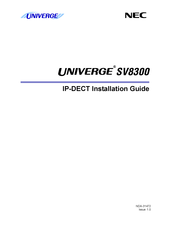 NEC SV8300 Installation Manual