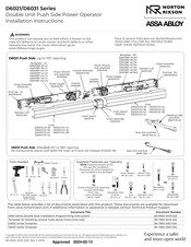 Assa Abloy Norton Double D6021 Series Installation Instructions Manual