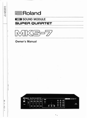 Roland super quartet mks-7 Owner's Manual