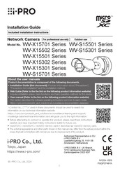 i-PRO WV-X15502 Series Installation Manual