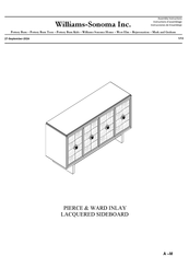 Williams-Sonoma PIERCE & WARD INLAY Assembly Instructions Manual
