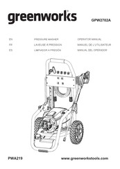 GreenWorks GPW2702A Operator's Manual