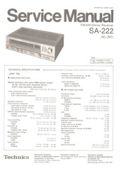 Technics SA-222 Service Manual