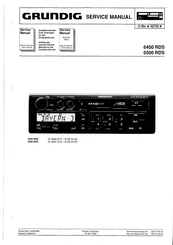 Grundig 6400 RDS Service Manual