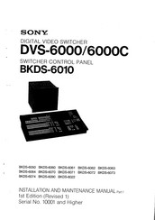 Sony BKDS-6073 Installation And Maintenance Manual