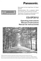Panasonic CQDF201U - AUTO RADIO/CD DECK Operating Instructions Manual