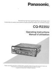 Panasonic CQR235U - CAR AUDIO Operating Instructions Manual
