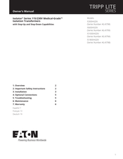 Eaton TRIPP LITE Isolator IS600HGDV Owner's Manual