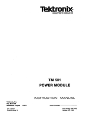 Tektronix TM 501 Instruction Manual