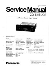 Panasonic CQ-E11EUCS Service Manual