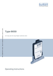 Burkert 226664 Operating Instructions Manual