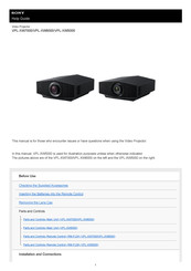 Sony VPL-XW6000 Help Manual