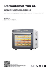 Klamer Dehydrator 700 XL Instruction Manual