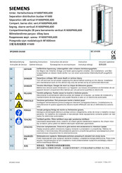 Siemens H1600/T400 Operating Instructions Manual
