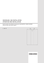 STIEBEL ELTRON SHC 10 Manual For Operation And Installation