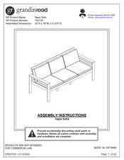 Grandinroad Napa 183105 Assembly Instructions Manual