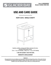 Glacier bay RORY 23032-VS30-WA Use And Care Manual