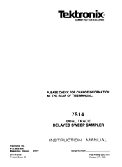 Tektronix 7S14 Instruction Manual