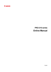Canon PRO-310 Series Online Manual