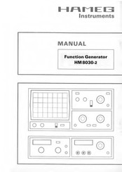 Hameg HM 8030-2 Manual
