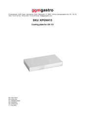 Ggm Gastro KPGNH13 Manual