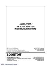 Boonton 4530 Series Instruction Manual
