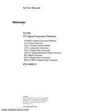 Tektronix TG700 Service Manual