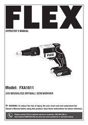 Flex FXA1611 Operator's Manual