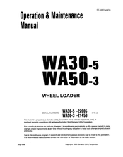 Komatsu WA30-5 Operation & Maintenance Manual