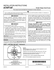 Lennox A7HP14F30P Installation Instructions Manual