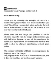 Prestigio Click&Touch 2 User Manual