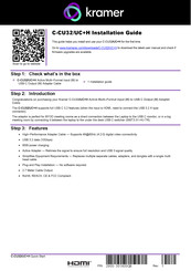 Kramer C-CU32/UC+H Installation Manual
