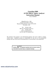 QuadTech Guardian 5000 Instruction Manual