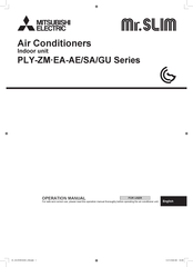 Mitsubishi Electric Mr.SLIM PLY-ZM30EA Operation Manual