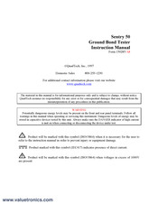 QuadTech Sentry 50 Instruction Manual