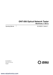 JDS Uniphase ONT-506 Operating Manual