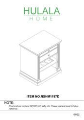 HULALA HOME NSHM1197D Manual