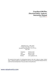 QuadTech Guardian 6100 Plus Instruction Manual